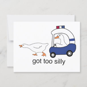 Te Gekke Funny Goose Police Humor Briefkaart