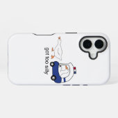 Te Gekke Funny Goose Police Humor iPhone 16 Hoesje (Achterkant horizontaal)