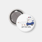 Te Gekke Funny Goose Police Humor Magneet (Voorkant / Achterkant)