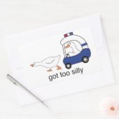 Te Gekke Funny Goose Police Humor Rechthoekige Sticker (Envelop)