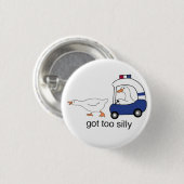 Te Gekke Funny Goose Police Humor Ronde Button 3,2 Cm (Voorkant /achterkant)