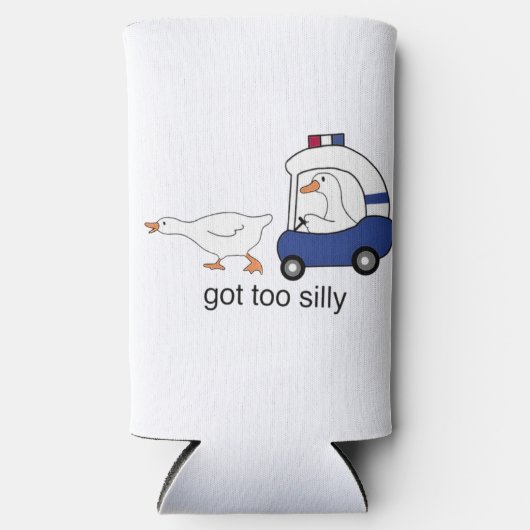 Te Gekke Funny Goose Police Humor Seltzer Blikjeskoeler (Voorkant)