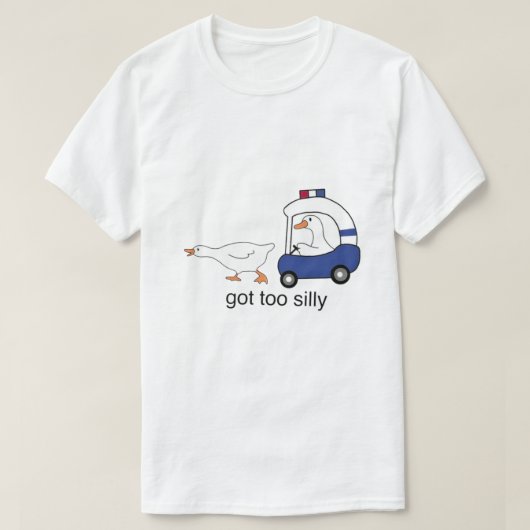 Te Gekke Funny Goose Police Humor T-shirt (Design voorkant)