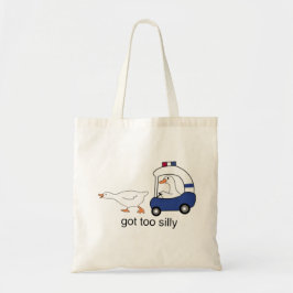Te Gekke Funny Goose Police Humor Tote Bag