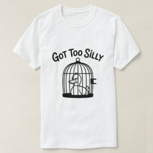 Te Gekke gestresste eend in kooi Humor T-shirt