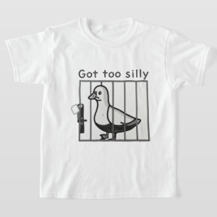 Te Gekke gestresste eend in kooi Humor T-shirt