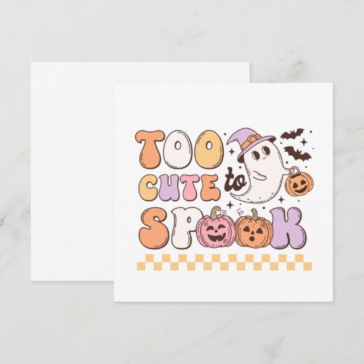 Te gif aan Spook Halloween Kaart (Voorkant / Achterkant)