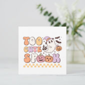 Te gif aan Spook Halloween Kaart (Staand voorkant)