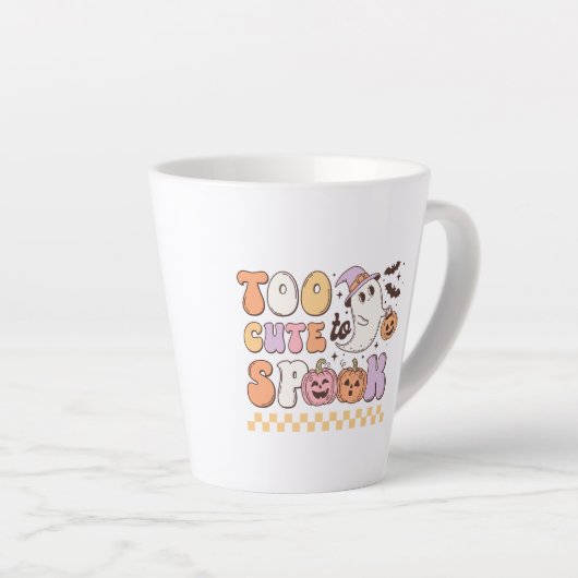 Te gif aan Spook Halloween Latte Mok (Rechterhoek)