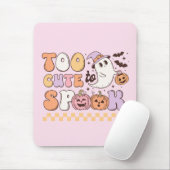 Te gif aan Spook Halloween Muismat (Met muis)