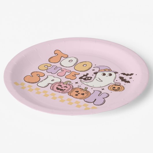 Te gif aan Spook Halloween Papieren Bordje (Gekanteld)