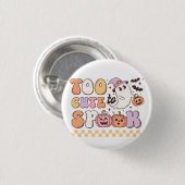 Te gif aan Spook Halloween Ronde Button 3,2 Cm (Voorkant /achterkant)
