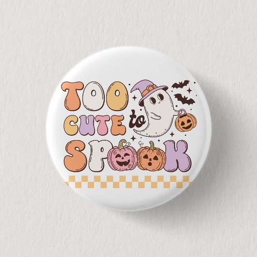 Te gif aan Spook Halloween Ronde Button 3,2 Cm (Voorkant)