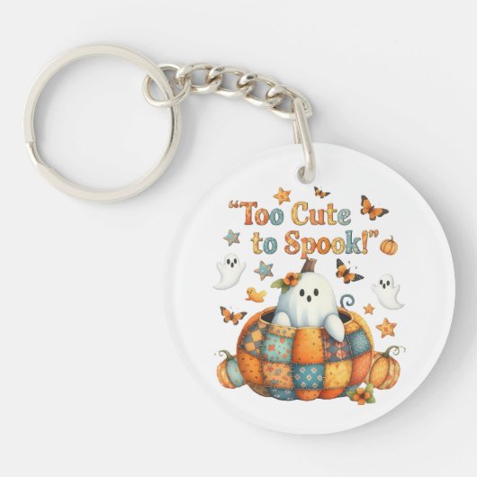 Te gif aan Spook Halloween Sleutelhanger (Voorkant)