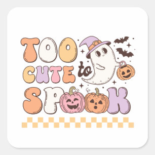 Te gif aan Spook Halloween Vierkante Sticker