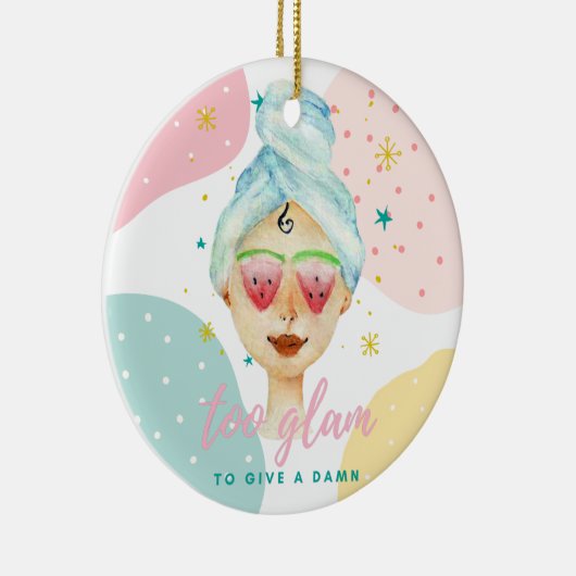 Te glam om een dam te geven.. keramisch ornament (Rechts)