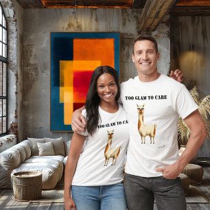 Te glam om je zorgen te maken Fun Glam LlamaTe Gla T-shirt
