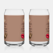 Te Glam Voor Elkaar – Chic Quote Drinkservies Set Blikvorm Glas (Links)