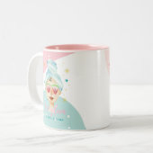 Te glamoureus om een grapje te maken Grappig Cute  Tweekleurige Koffiemok (Voorkant links)