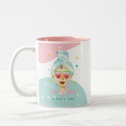 Te glamoureus om een grapje te maken Grappig Cute  Tweekleurige Koffiemok