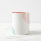 Te glamoureus om een grapje te maken Grappig Cute  Tweekleurige Koffiemok (Center)