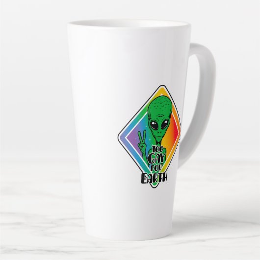 Te grazen voor de aarde latte mok (Rechterhoek)