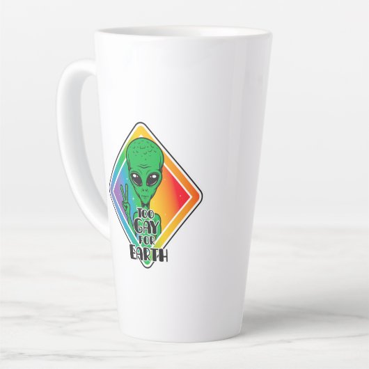 Te grazen voor de aarde latte mok (Linkerhoek)