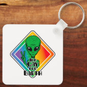 Te grazen voor de aarde sleutelhanger (Achterkant)