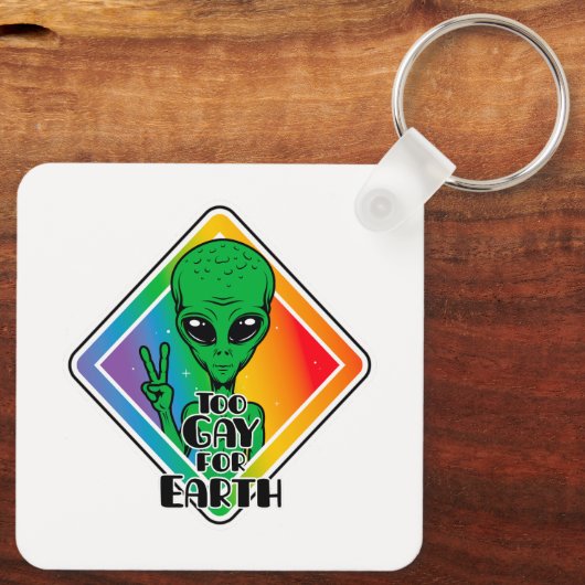 Te grazen voor de aarde sleutelhanger (Achterkant)