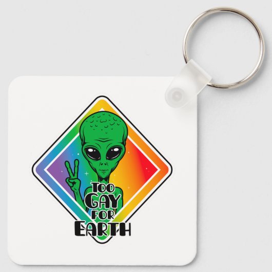 Te grazen voor de aarde sleutelhanger (Achterkant)