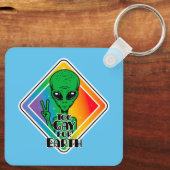 Te grazen voor de aarde sleutelhanger (Achterkant)