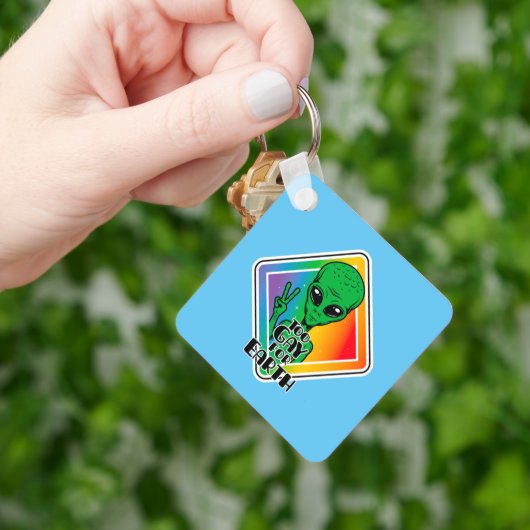 Te grazen voor de aarde sleutelhanger (Hand)