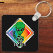 Te grazen voor de aarde sleutelhanger (Achterkant)