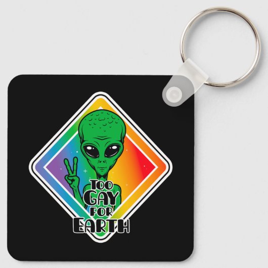 Te grazen voor de aarde sleutelhanger (Achterkant)