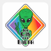 Te grazen voor de aarde vierkante sticker (Voorkant)