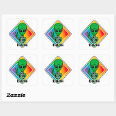 Te grazen voor de aarde vierkante sticker (Vel)