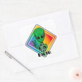 Te grazen voor de aarde vierkante sticker (Envelop)