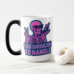 Te griezelig om aan te kunnen - Koel neon skelet o Magische Mok