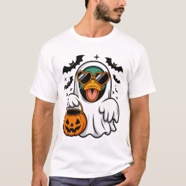 Te griezelig voor dit – Grappige Eend Geest Hallow T-shirt