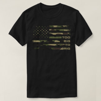 Te groot om camouflage VS-vlag te manipuleren T-shirt