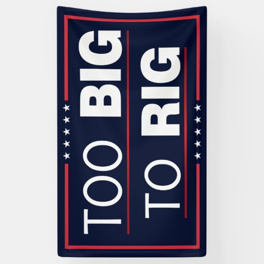 Te groot om de Trump 2024-verkiezingen te manipule Spandoek (Verticaal)