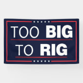 Te groot om de Trump 2024-verkiezingen te manipule Spandoek (Horizontaal)