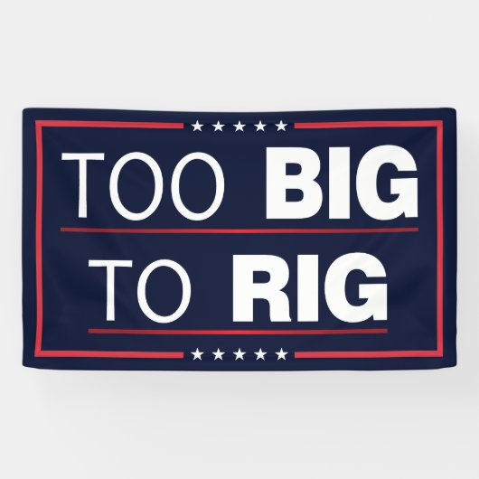 Te groot om de Trump 2024-verkiezingen te manipule Spandoek (Horizontaal)