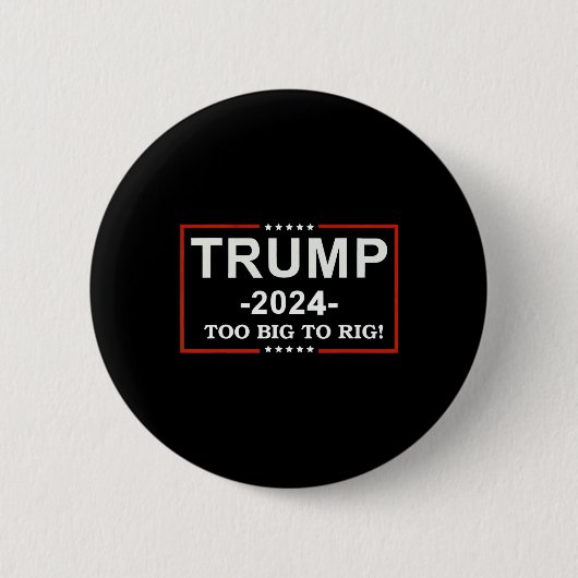 - Te groot om Gezegde Trump 2024 Grappig citaat te Ronde Button 5,7 Cm (Voorkant)