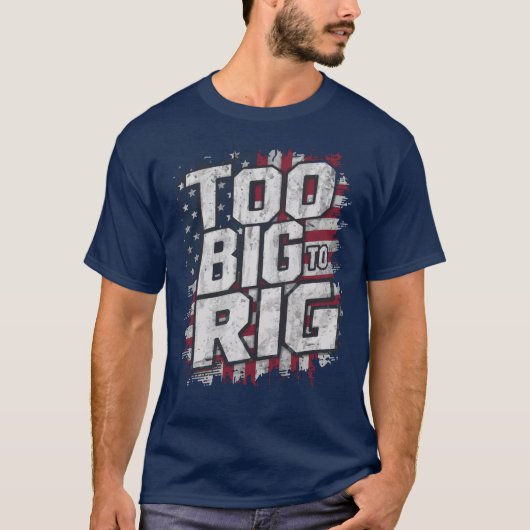 Te Groot Om Grappig Te Zijn Trump 2024 Dunks Grap T-shirt (Voorkant)
