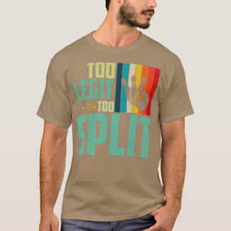Te groot om te gespleten, grappige Bowling-Vintage T-shirt
