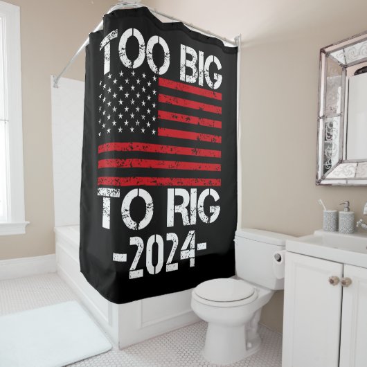 Te groot om te manipuleren 2024 verkiezingen douchegordijn (In situ)