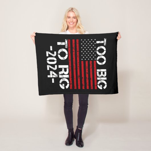 Te groot om te manipuleren 2024 verkiezingen fleece deken (In situ)