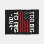 Te groot om te manipuleren 2024 verkiezingen fleece deken (Voorkant (Horizontaal))