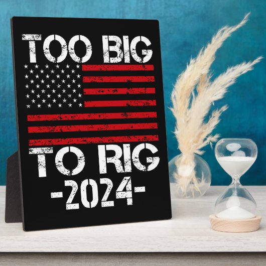 Te groot om te manipuleren 2024 verkiezingen fotoplaat (Zijkant)